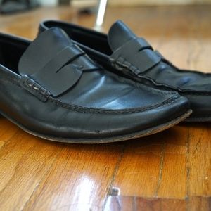 Prada leather loafers